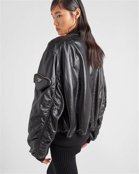 prada bomberjacke damen|prada nappa bomber jacket.